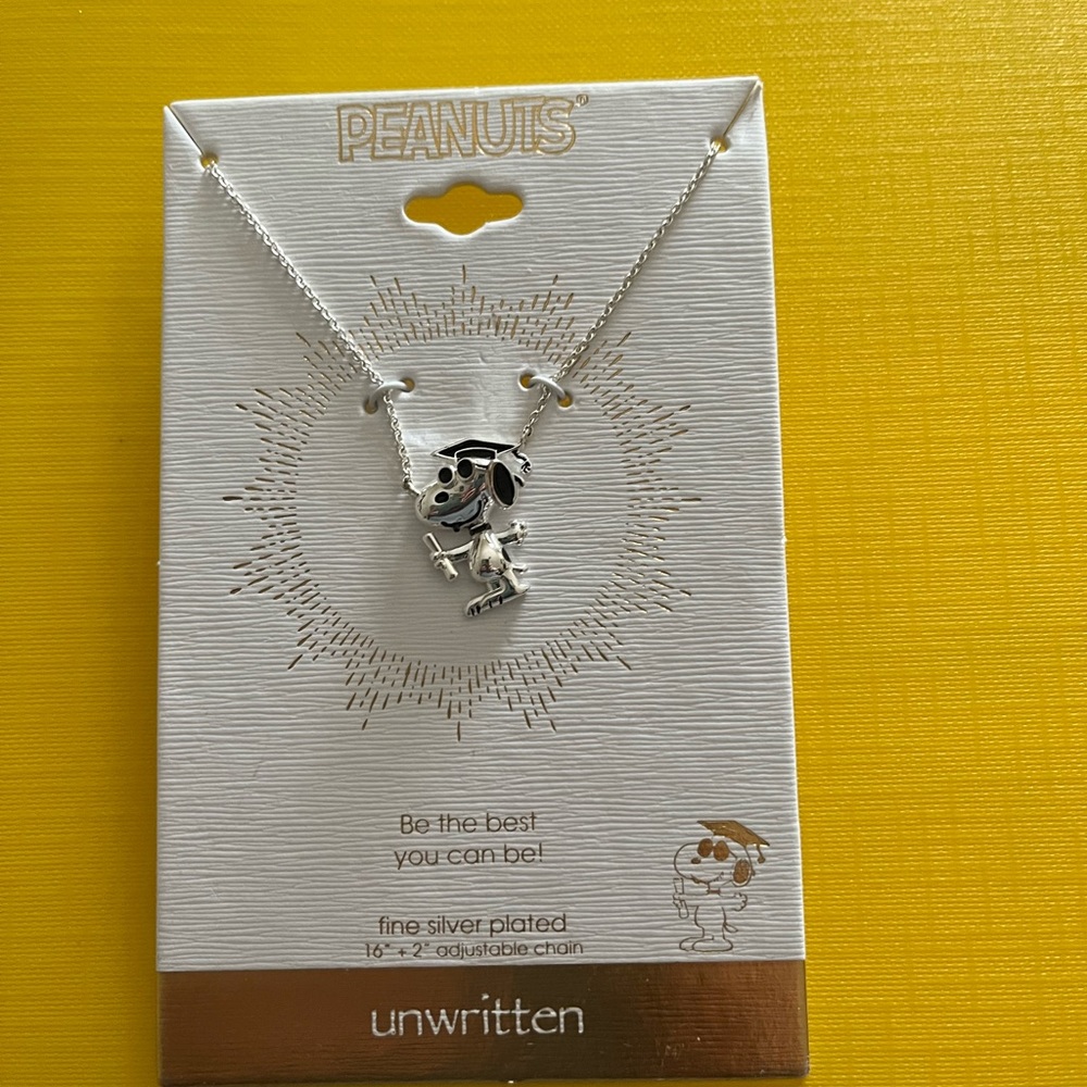 Just in time for graduation . Snoopy Graduation Necklace